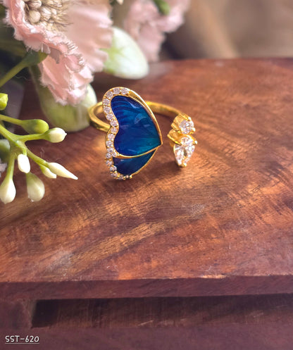 SST 620 | MIDNIGHT HEART OPEN RING