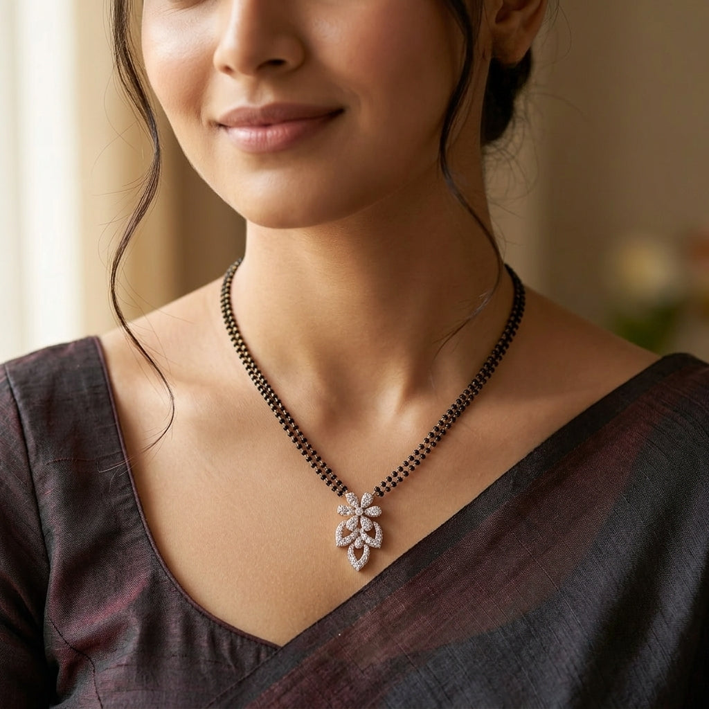 SST 264 | FLORAL DIAMOND MANGALSUTRA