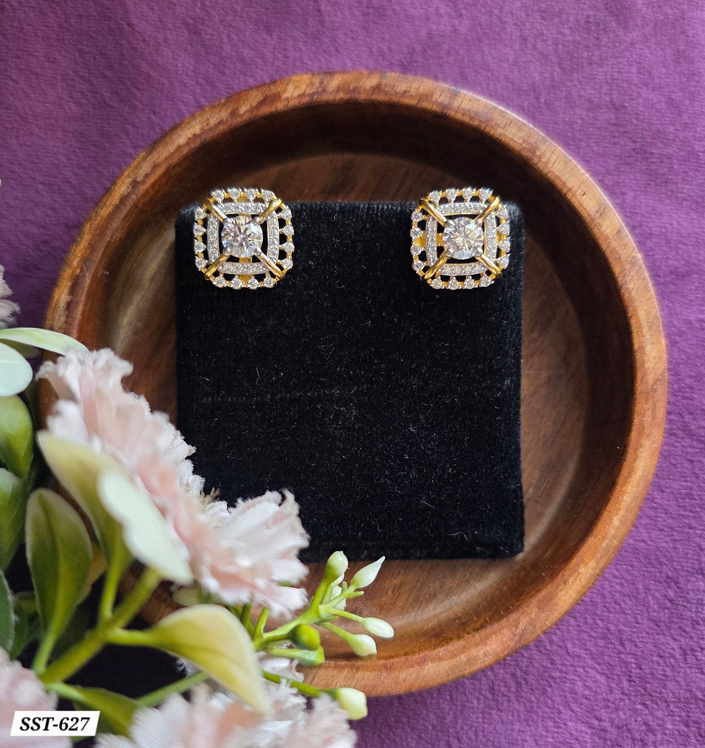 SST 627 | RADIANT HALO STUD EARRINGS