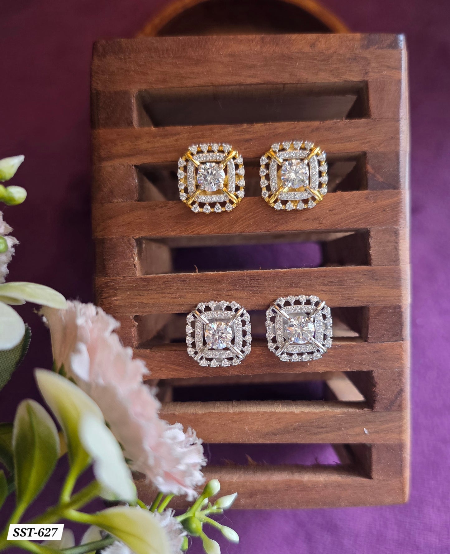 SST 627 | RADIANT HALO STUD EARRINGS