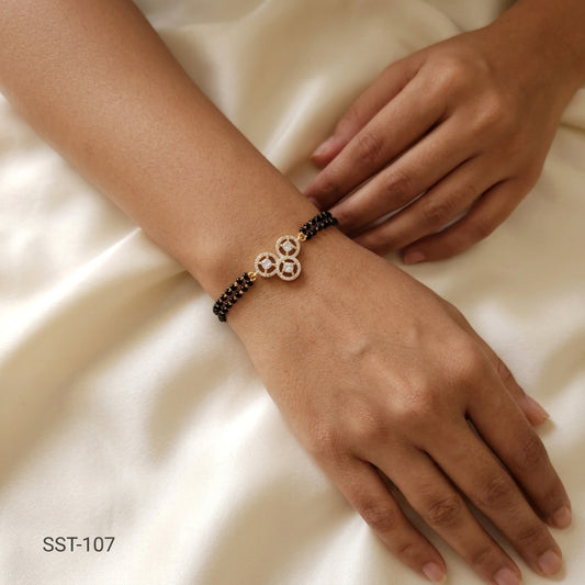 SST 107 | ROUND SEQUENCE DIAMOND MANGALSUTRA BRACELET