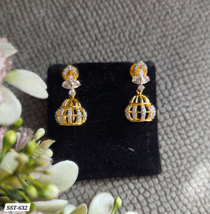 SST 632 | SPARKLING CAGE JHUMKI
