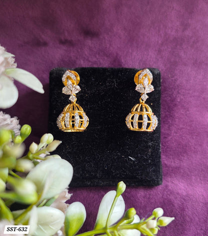 SST 632 | SPARKLING CAGE JHUMKI