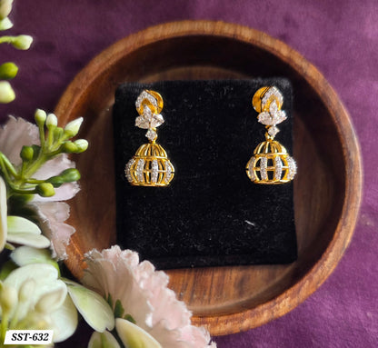 SST 632 | SPARKLING CAGE JHUMKI