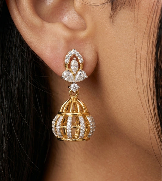 SST 632 | SPARKLING CAGE JHUMKI
