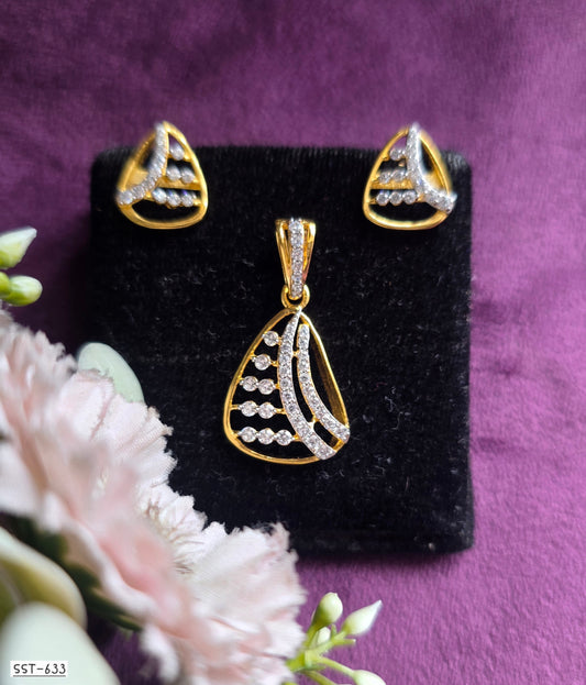 SST 633 | RADIANT GEOMETRIC PENDANT SET