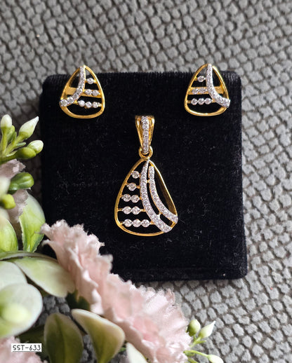 SST 633 | RADIANT GEOMETRIC PENDANT SET