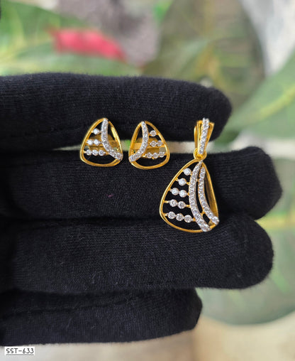 SST 633 | RADIANT GEOMETRIC PENDANT SET