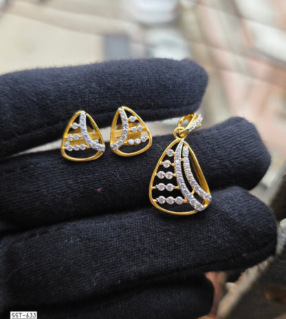 SST 633 | RADIANT GEOMETRIC PENDANT SET