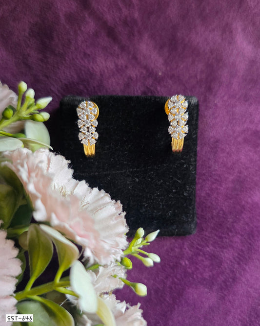 SST 646 | ELEGANT CASCADE CZ STUD EARRINGS