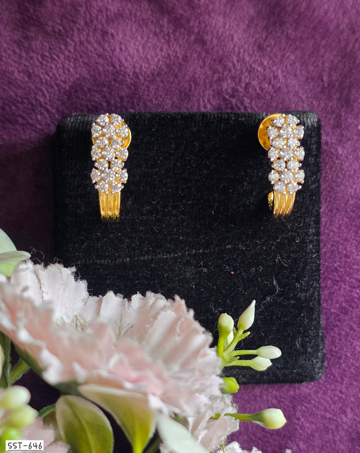 SST 646 | ELEGANT CASCADE CZ STUD EARRINGS
