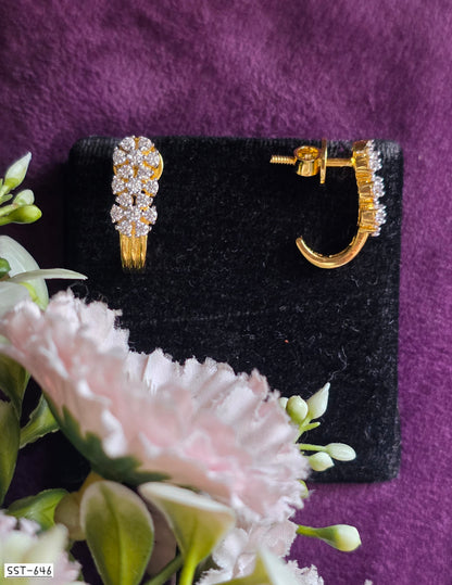 SST 646 | ELEGANT CASCADE CZ STUD EARRINGS