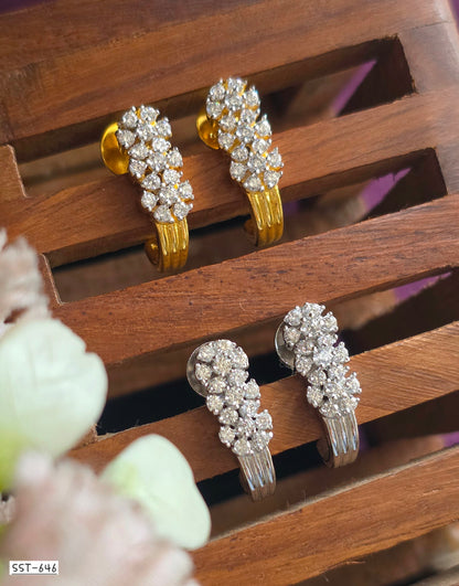 SST 646 | ELEGANT CASCADE CZ STUD EARRINGS