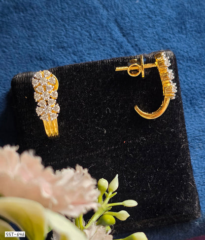 SST 646 | ELEGANT CASCADE CZ STUD EARRINGS