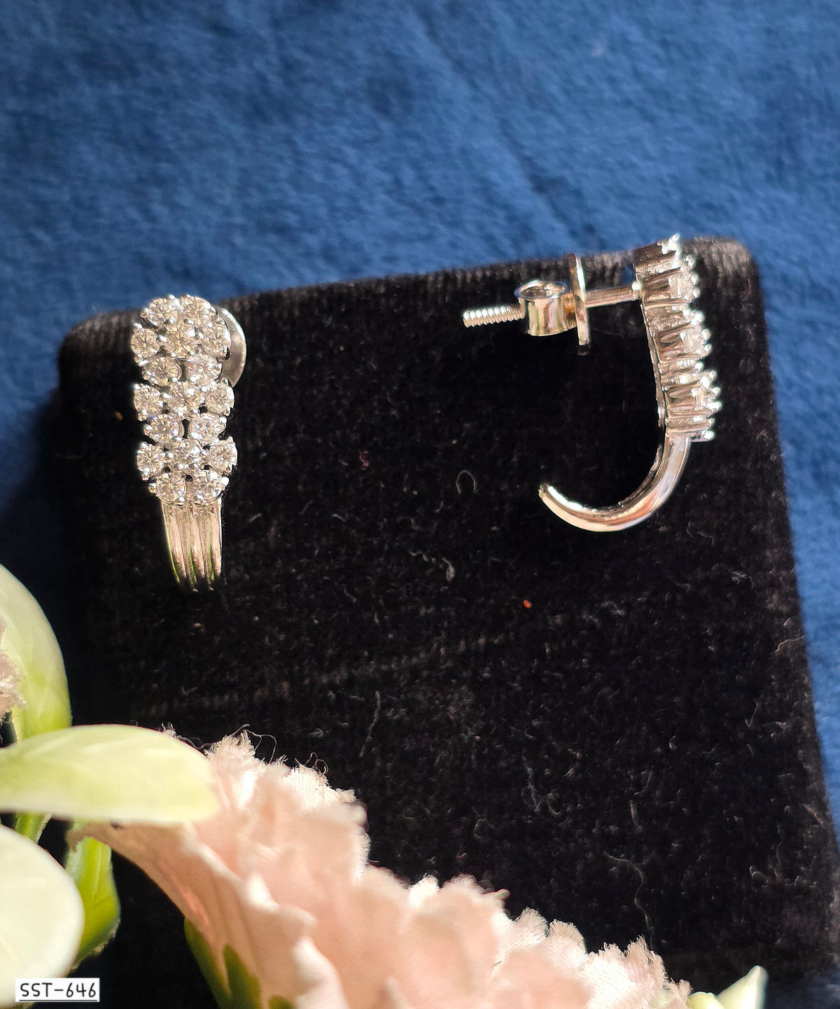 SST 646 | ELEGANT CASCADE CZ STUD EARRINGS