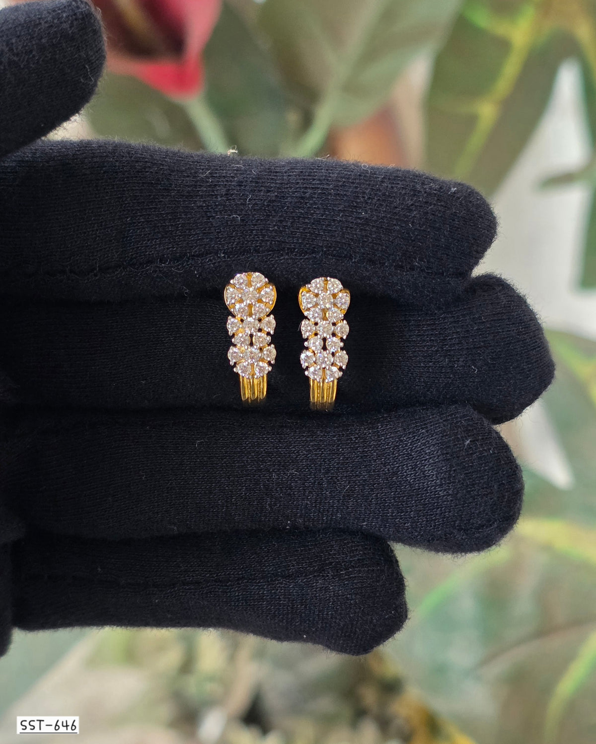 SST 646 | ELEGANT CASCADE CZ STUD EARRINGS