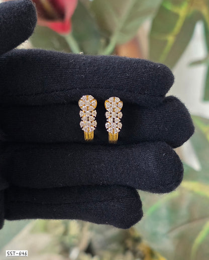 SST 646 | ELEGANT CASCADE CZ STUD EARRINGS