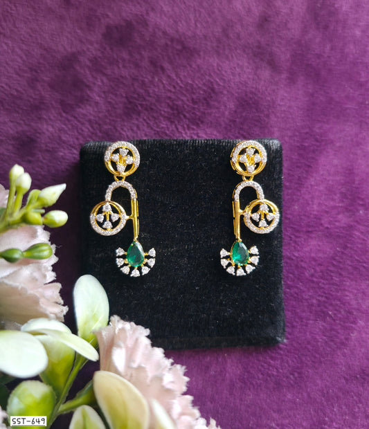 SST 649 | EMERALD CASCADE DESIGNER EARRINGS