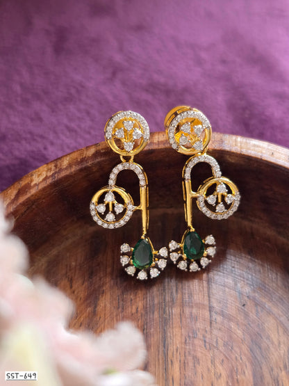 SST 649 | EMERALD CASCADE DESIGNER EARRINGS
