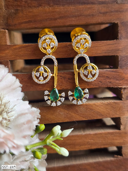 SST 649 | EMERALD CASCADE DESIGNER EARRINGS