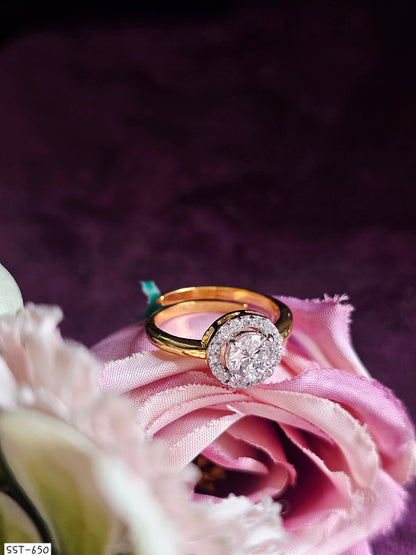 SST 650 | CLASSIC ROUND HALO STATEMENT RING