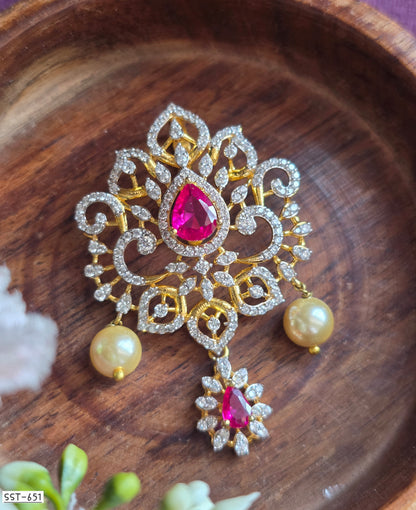 SST 651 | EMERALD PEACOCK INSPIRED STATEMENT PENDANT