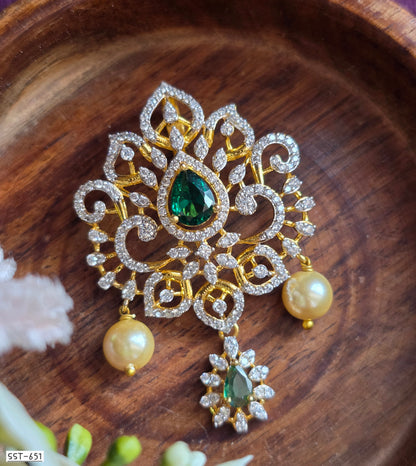 SST 651 | EMERALD PEACOCK INSPIRED STATEMENT PENDANT