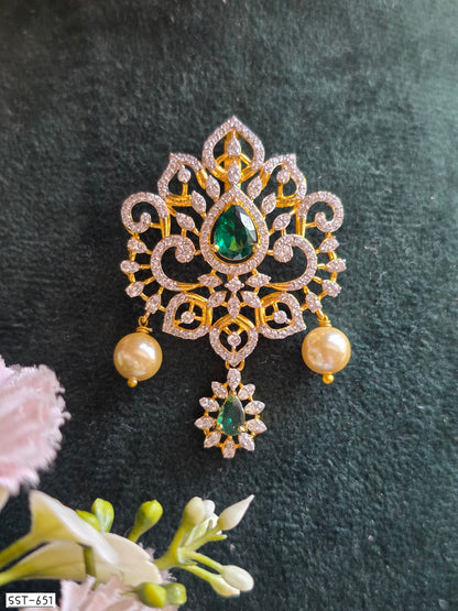 SST 651 | EMERALD PEACOCK INSPIRED STATEMENT PENDANT