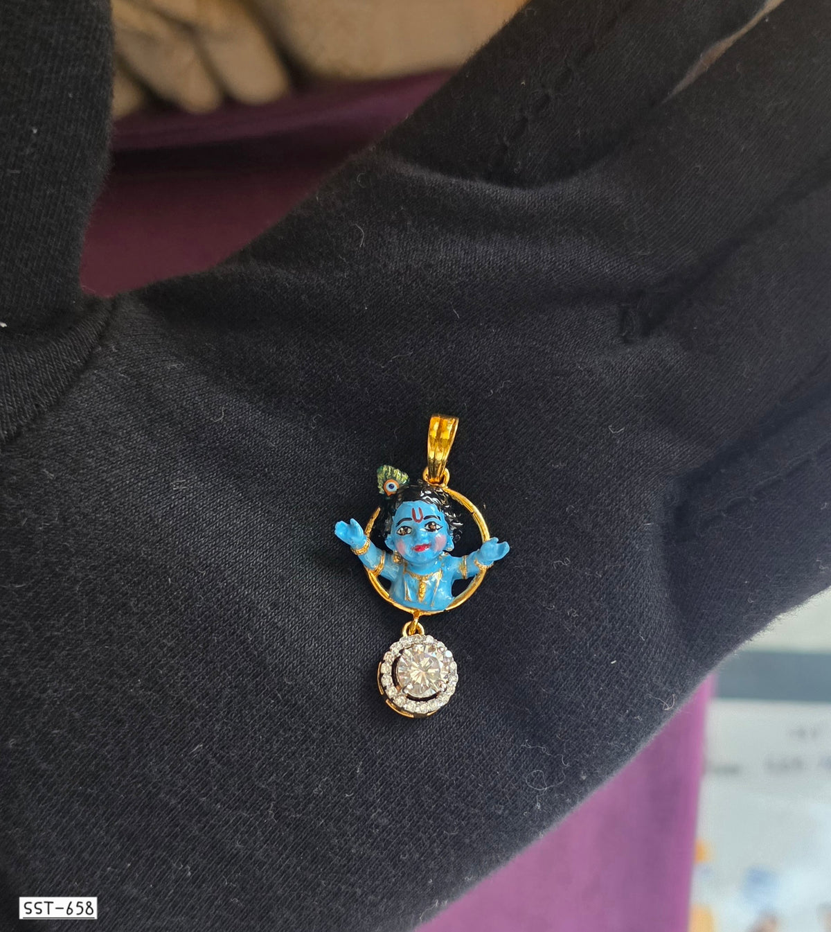 SST 658 | HIGH QUALITY ENAMEL BAL KRISHNA PENDENT
