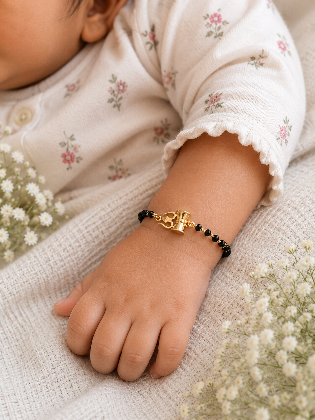 SHIVA TRISHUL SILVER BABY NAZARIYA BRACELET