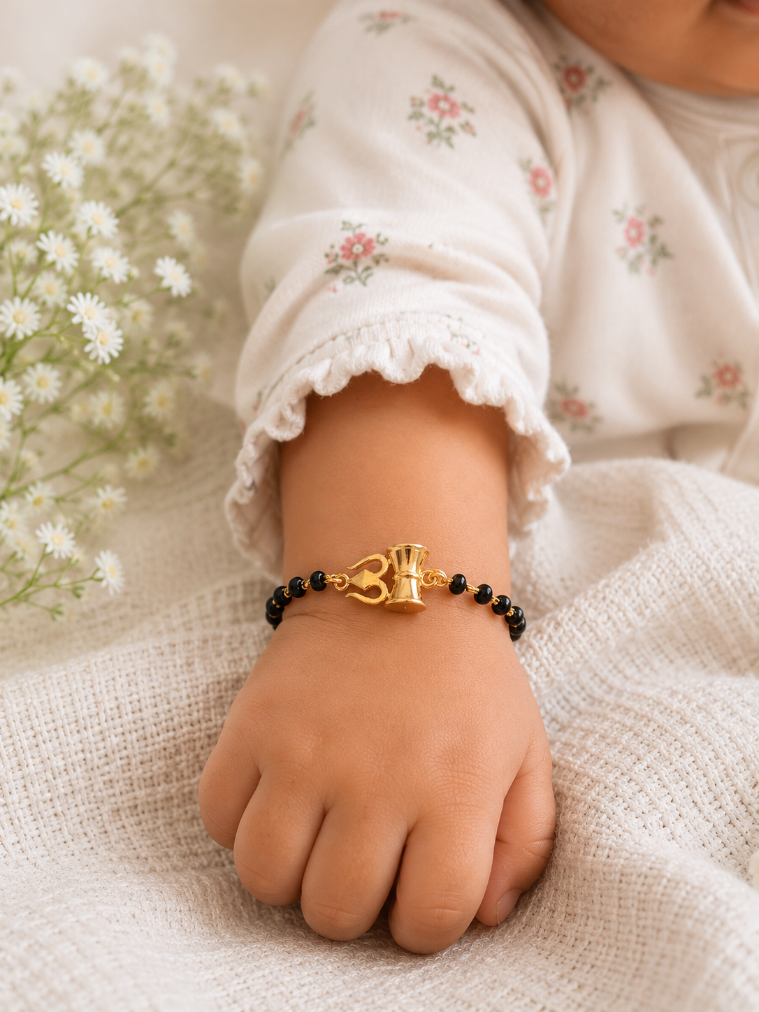 SHIVA TRISHUL SILVER BABY NAZARIYA BRACELET