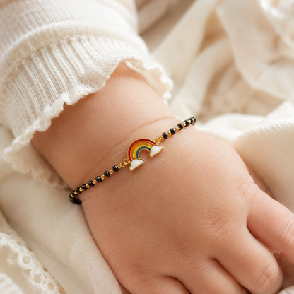 RAINBOW SILVER BABY NAZARIYA BRACELET