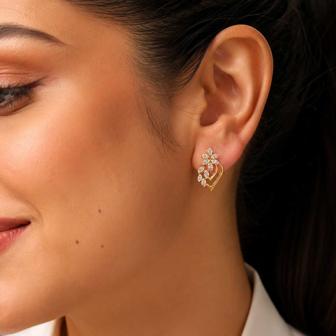 SST 603 | RADIANT CRYSTAL FAN STATEMENT EARRINGS