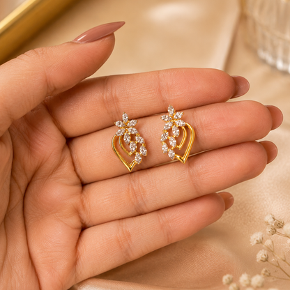 SST 603 | RADIANT CRYSTAL FAN STATEMENT EARRINGS