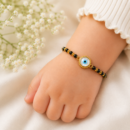 ROUND EVIL EYE SILVER BABY NAZARIYA BRACELET