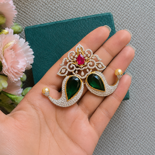SST 521 | EMERALD AND RUBY MAJESTIC PENDANT