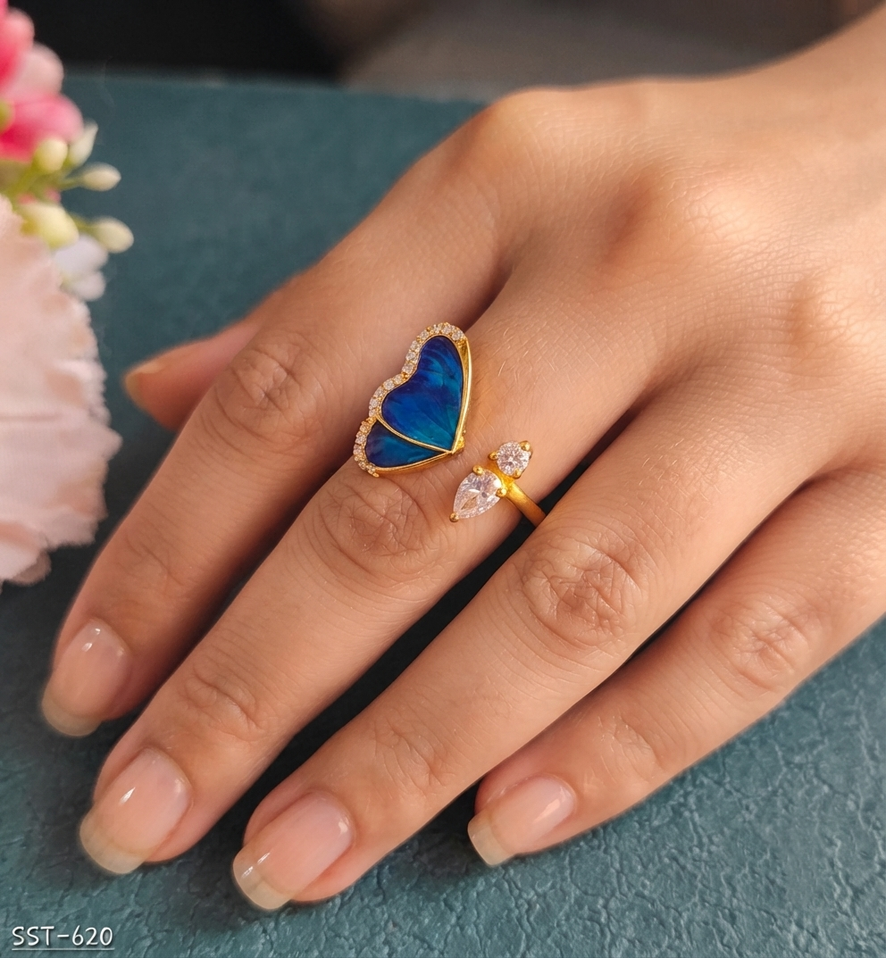 SST 620 | MIDNIGHT HEART OPEN RING