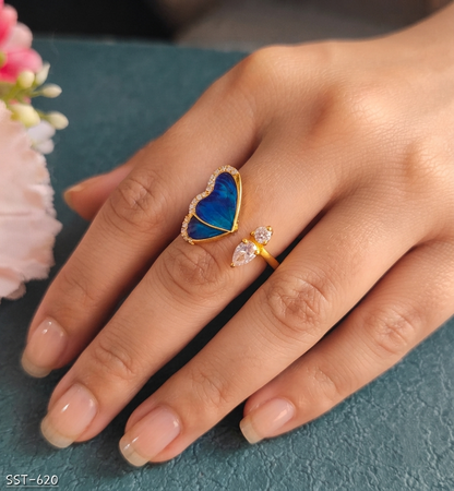 SST 620 | MIDNIGHT HEART OPEN RING