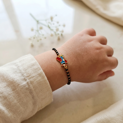 INDIAN ARMY FIGHTER AIRCRAFT SILVER BABY NAZARIYA BRACELET