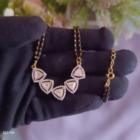 SST 19A | TRADITIONAL TRAIANGLE DOUBLE LINE CHAIN MANGALSUTRA