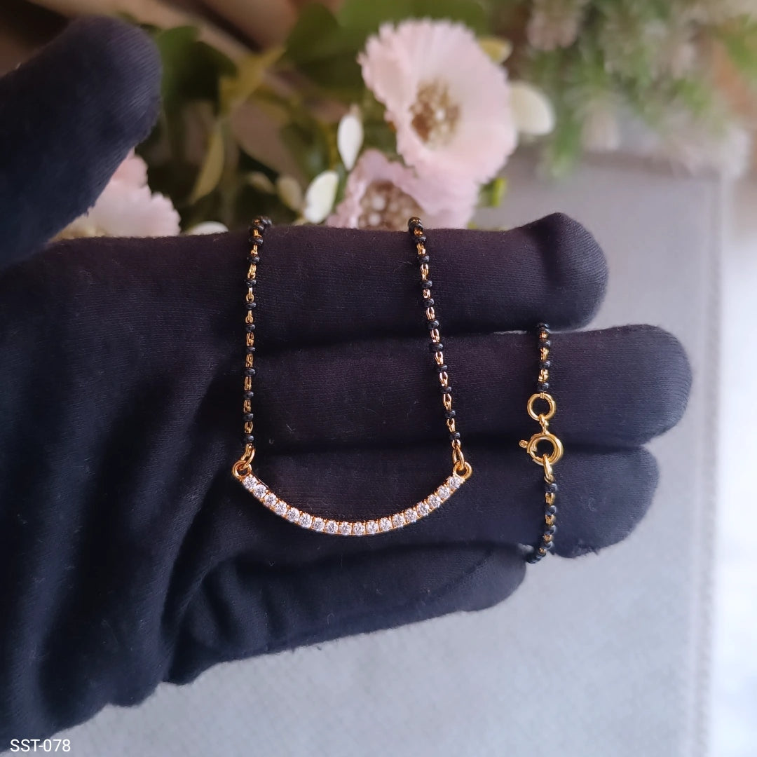 SST 078 | CURVED SPARKLE MANGALSUTRA