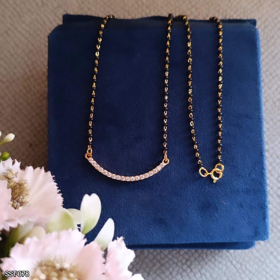 SST 078 | CURVED SPARKLE MANGALSUTRA