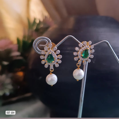 SST 164 | CHANGEABLE STONE EARRINGS | 925 STERLING SILVER EARRINGS