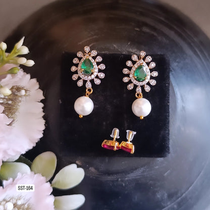 SST 164 | CHANGEABLE STONE EARRINGS | 925 STERLING SILVER EARRINGS