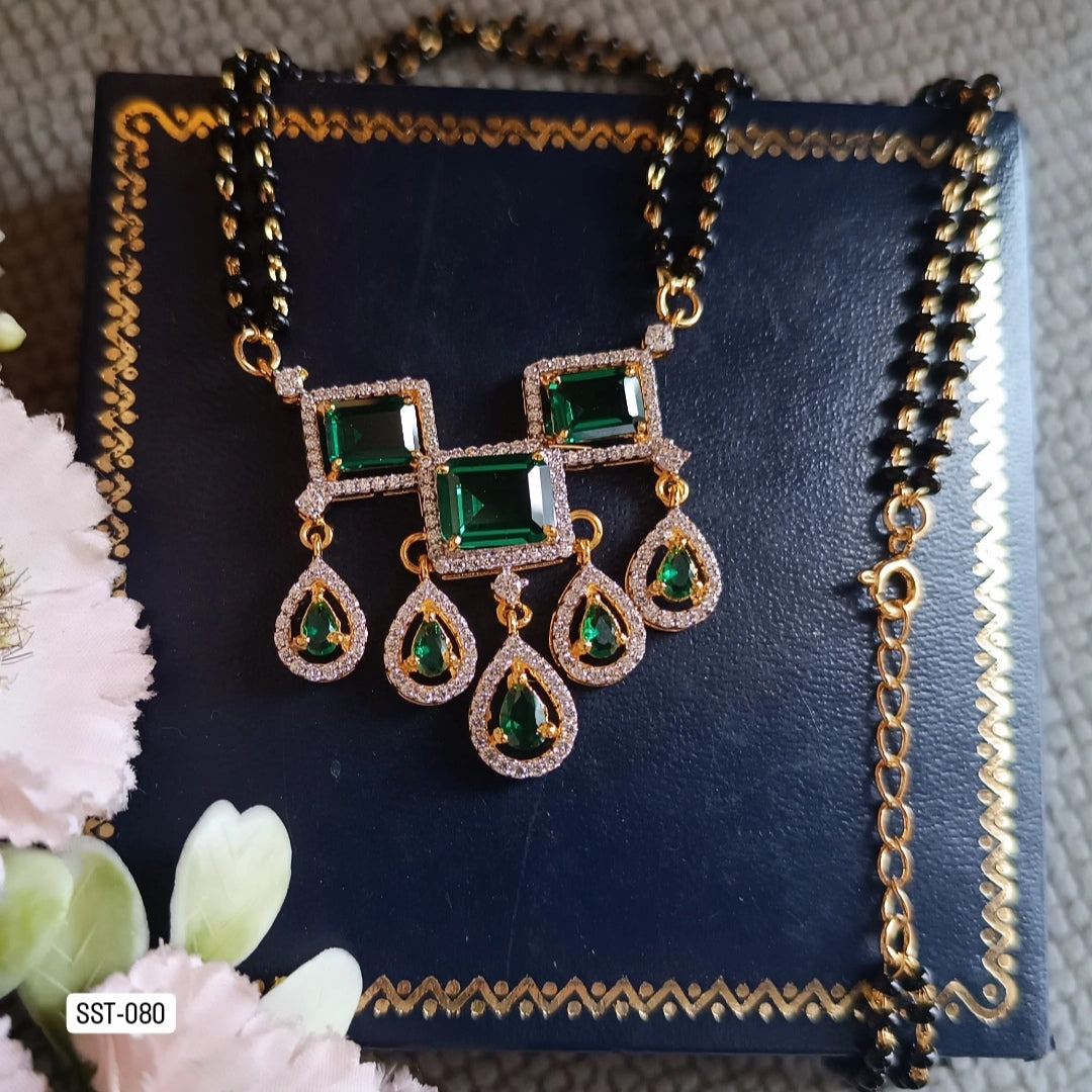 SST 080 | EMERALD TEARDROP MANGALSUTRA