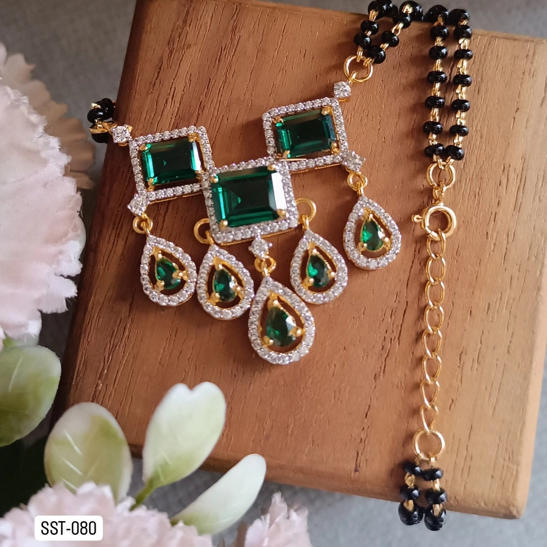 SST 080 | EMERALD TEARDROP MANGALSUTRA