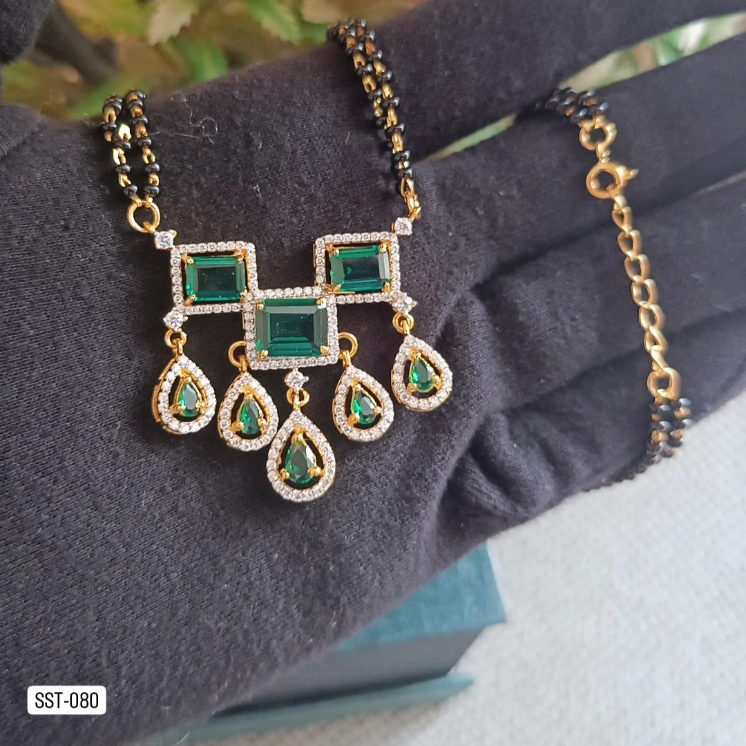 SST 080 | EMERALD TEARDROP MANGALSUTRA
