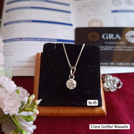 M6 MOISSANITE PENDANT AND CHAIN