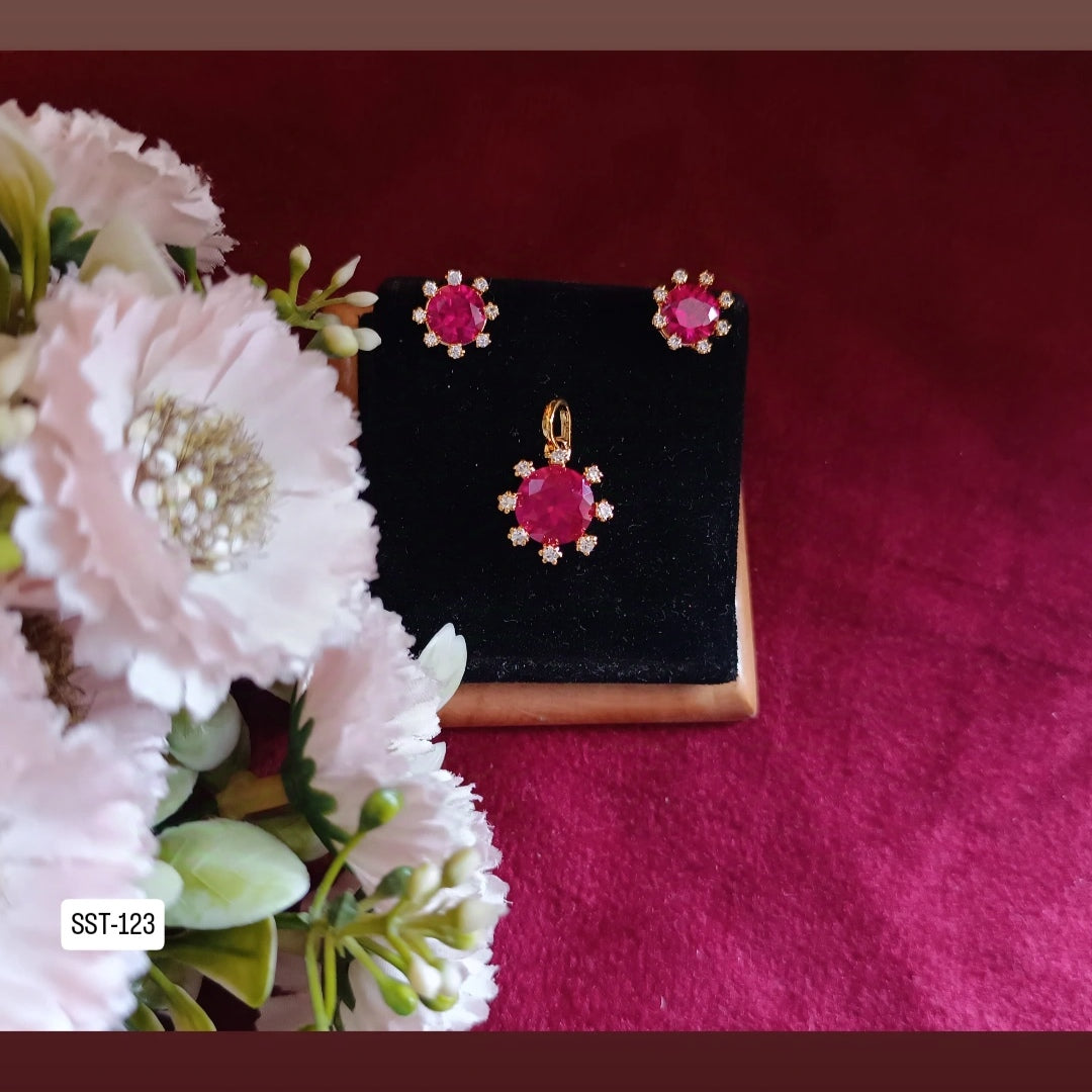 SST 123 | VIBRANT RUBY DIAMOND JEWEL SET