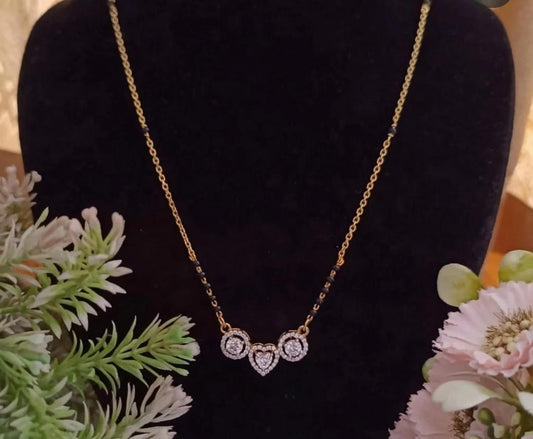 SST 073KC | HEART TRIO DIAMOND MANGALSUTRA